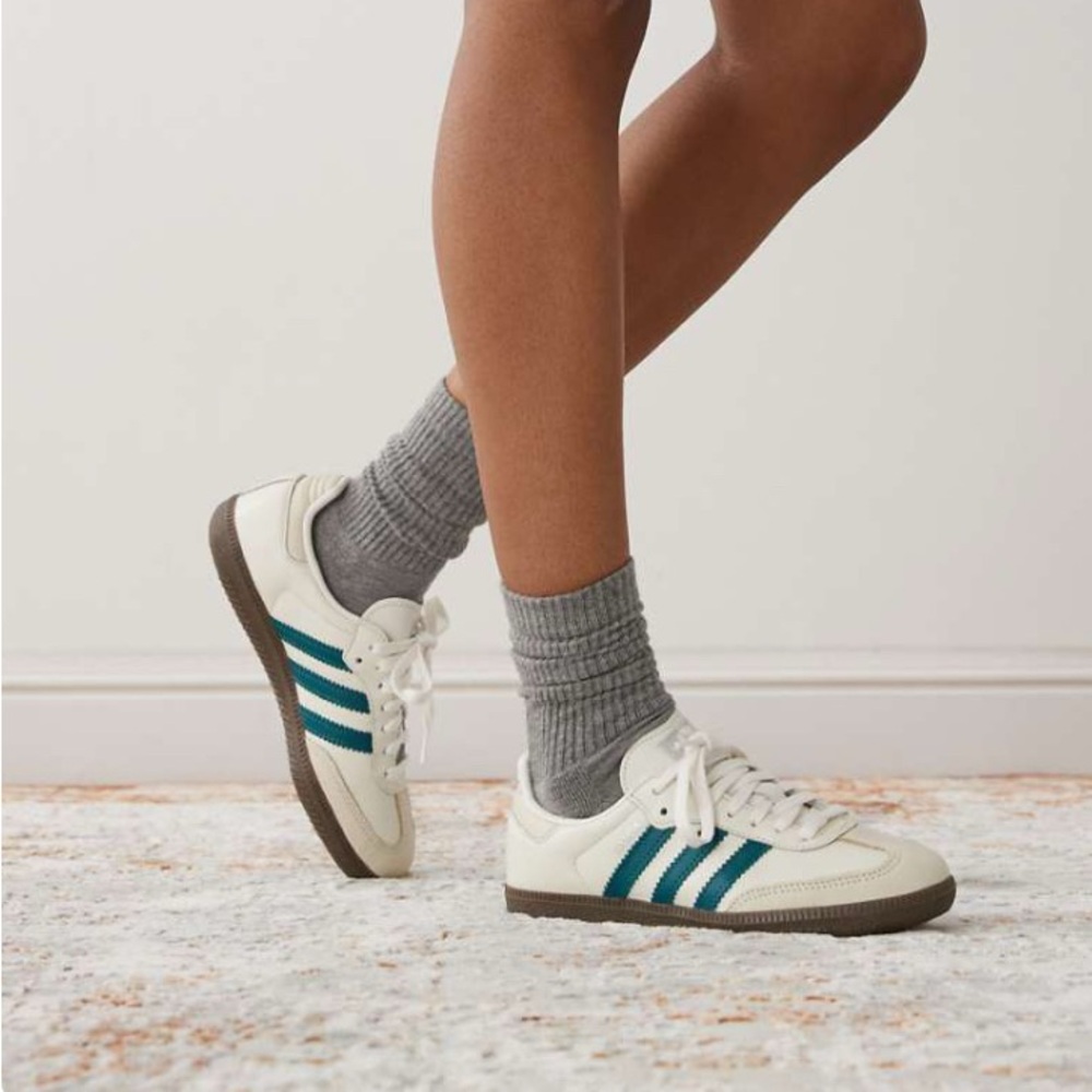 Adidas Samba Cream and green Sneakers